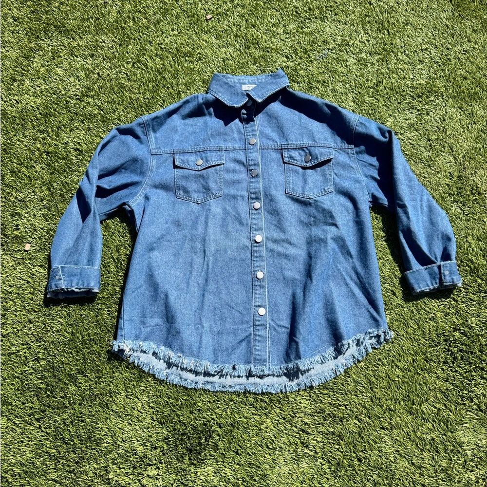 Zeagoo Blue Denim Shirt